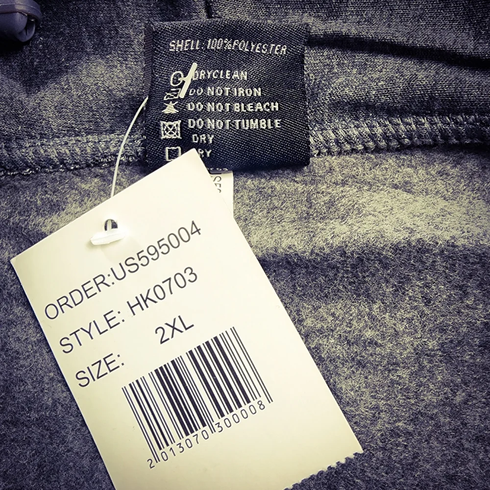XXL Casual Grey Full Zip Lightweight Hoodie - Picture 10 of 10